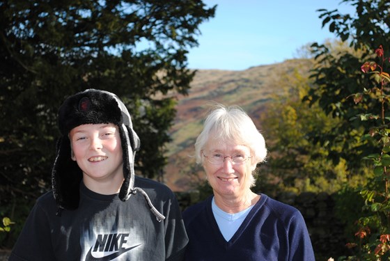 Hazel with her grandson, James - Robin Cottage, Troutbeck, Lake District