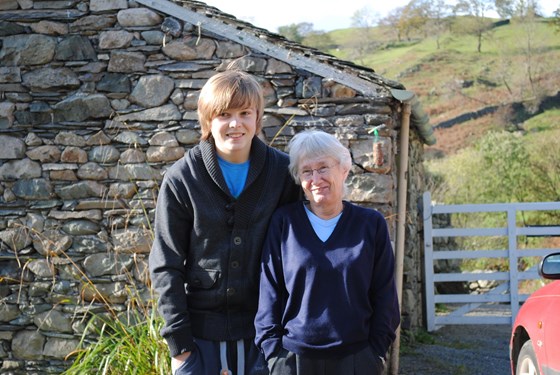 Hazel with grandson Tom - Robin Cottage holiday
