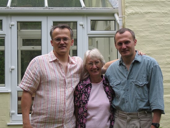 With her boys, Cardiganshire