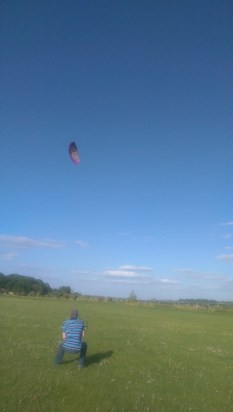 Mat kiting in Hertford with Jay, Cheryl & Helen