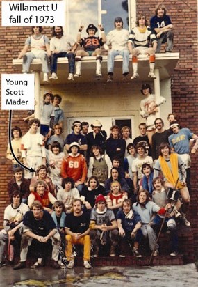 The member/pledge football game at the SAE house at Willamette U 1973