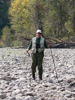 The master with his trusty rod