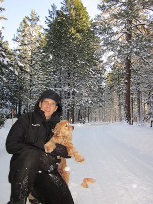 Scott with Zoé the Snow Dog