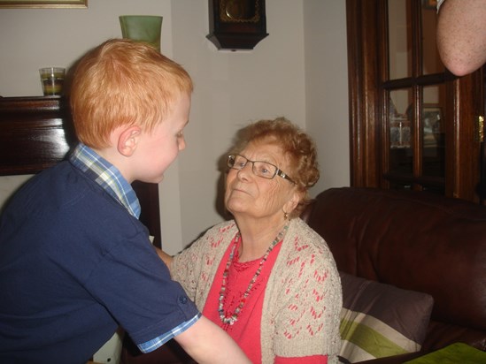 Mamma's 90th Birthday with Great Grandson Alfie