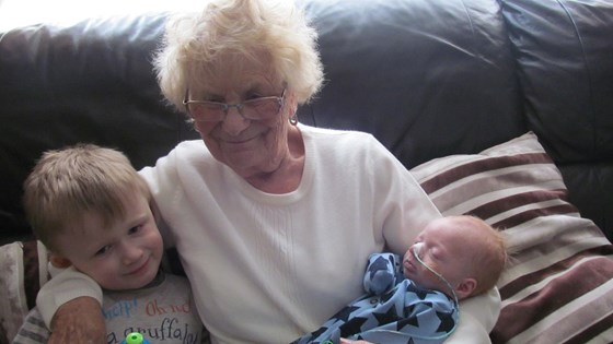 Mamma with Great Grandson's Owen and Theo