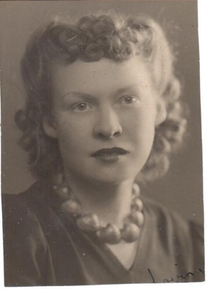 A beautiful photo of mum taken in 1944 when she was 21
