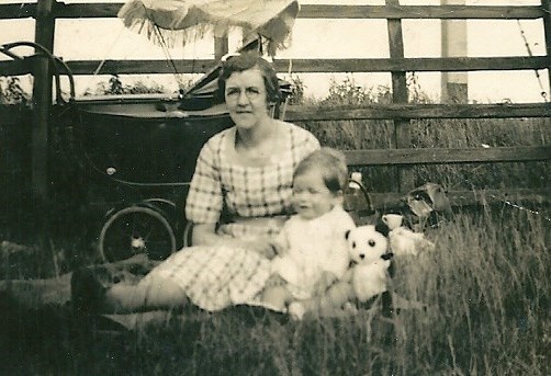 1938/9 With his mother and much loved panda