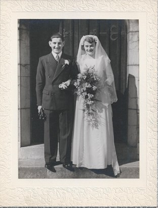 Bruce and Penny on their wedding day, March 25th 1950
