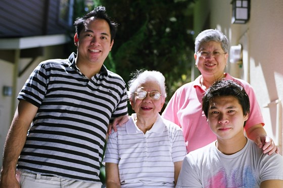 Dan and Jose with Mom and Lola Nena, September 2009