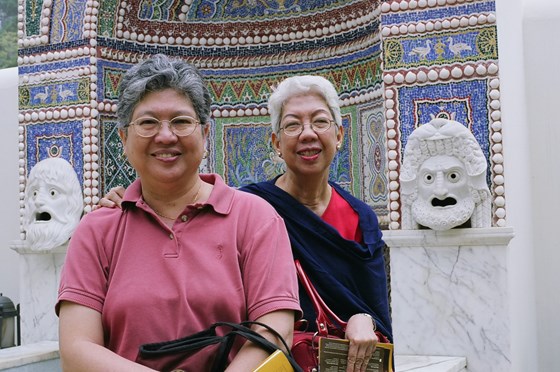 With Ate Tish at the Getty Villa, 2006