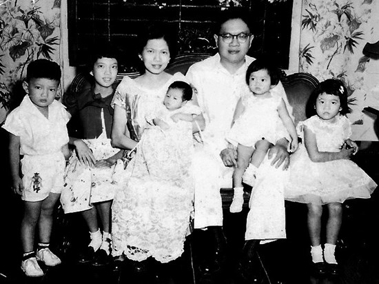Cherie (rightmost) at brother Jet's baptism