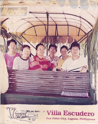 Sisters and mommy at Villa Escudero