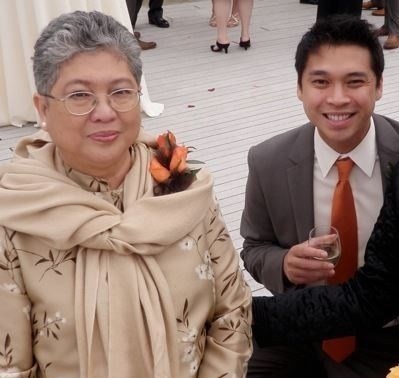 Another picture of Jose and his mom at Dan and Michelle's wedding