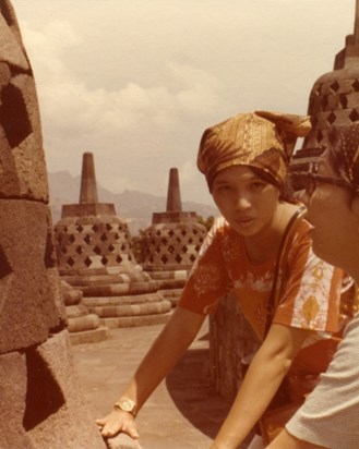 With Ate Tish at Borobudur temple in Jogjakarta