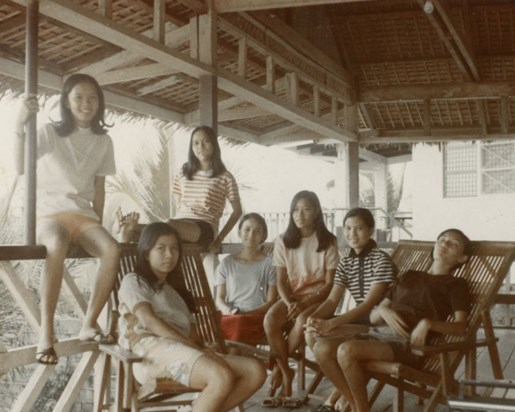 With her classmates at College of Science in Lingayen-1971