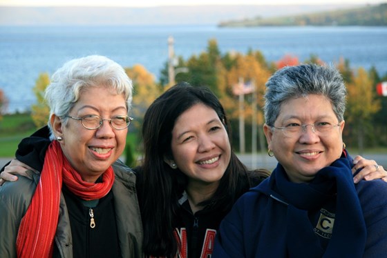 With Ate Tish and Gina in Nova Scotia, October 2008