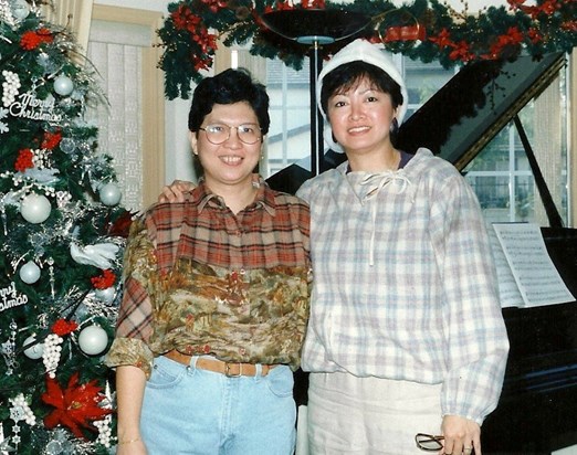 Cherie and Evelyn. Christmas. Bartlett Avenue.