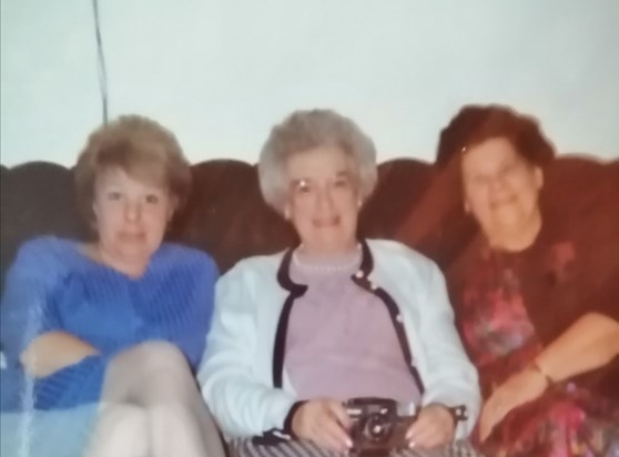 Margaret with niece Ruby and great niece Marilyn. March 1993.