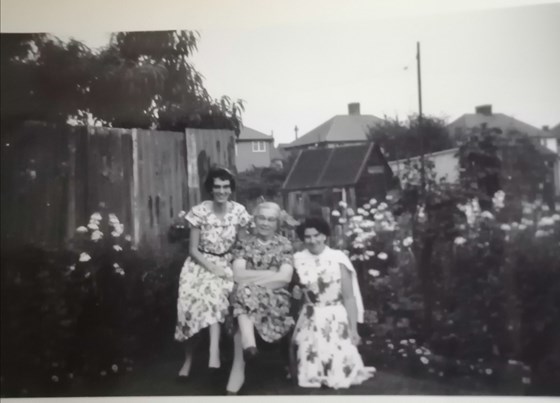 Margaret with her mum and niece Ruby. July 1959.