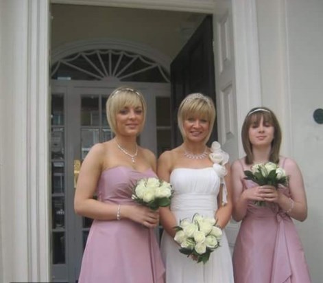 Me mam and you on mam and dads wedding day. We miss you and think of you everyday..nothing will be the same again xxx