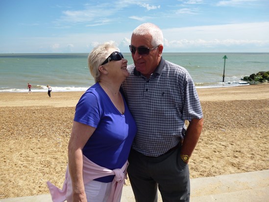 Enjoying the sunshine on the beach