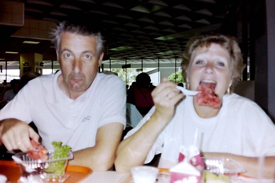 Lunch while on vacation, 1989