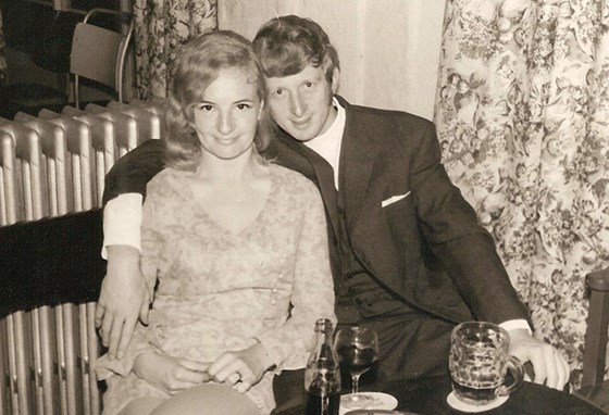 Mum & Dad (to be). All very 1960's...Ted the young man playing it cool!