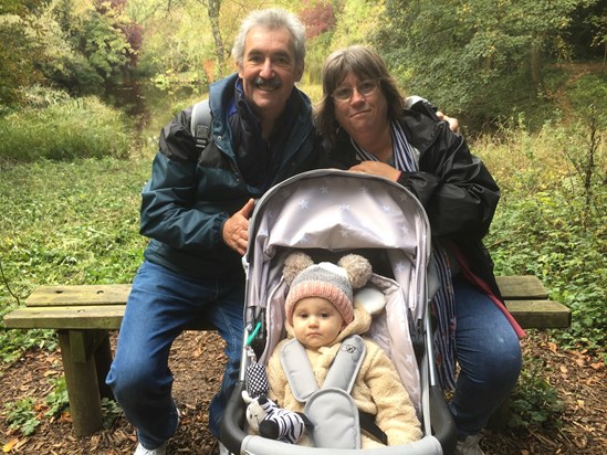 Colin, Gill and baby Mabel